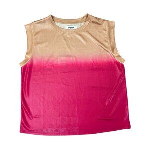 Porridge gold and red shimmer tank